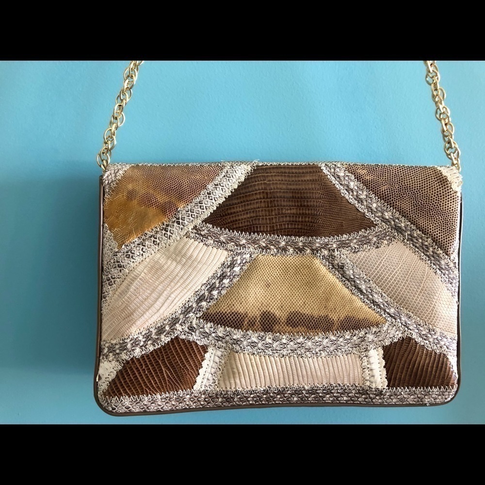 Marle Vintage Faux Snakeskin Patchwork Purse — image 4 of 8